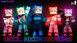 Thumbnail of the Minecraft Bedrock Marketplace product Cool Neon Demons created by Block Perfect Studios.