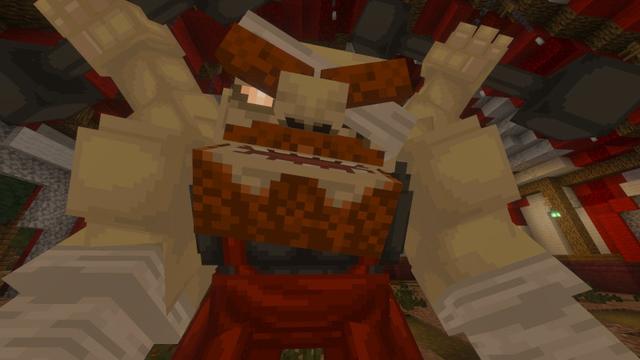 Screenshot of the Minecraft Bedrock Marketplace product Horror Circus Add-On created by Block Perfect Studios.
