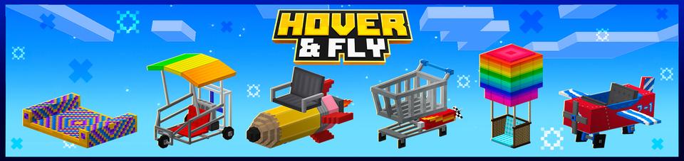 Panorama of the Minecraft Bedrock Marketplace product Hover & Fly Add-On created by Block Perfect Studios.