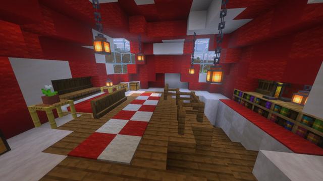 Screenshot of the Minecraft Bedrock Marketplace product Mushroom Village created by Block Perfect Studios.