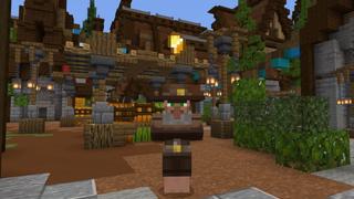 Screenshot of the Minecraft Bedrock Marketplace product OP Piglin Bartering created by Block Perfect Studios.
