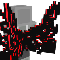 Thumbnail of the Minecraft Bedrock Marketplace product Red Hacker Flare Wings created by Block Perfect Studios.