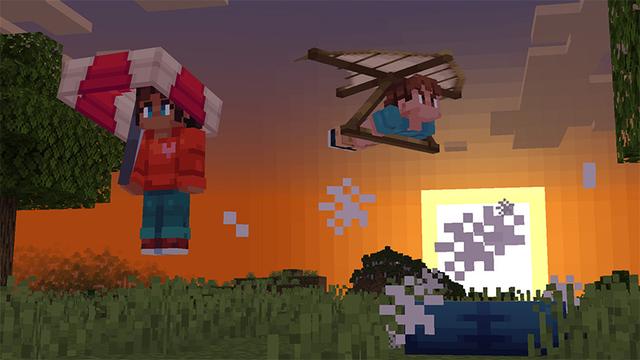 Screenshot of the Minecraft Bedrock Marketplace product Gadgets Add-On created by Block Studios.
