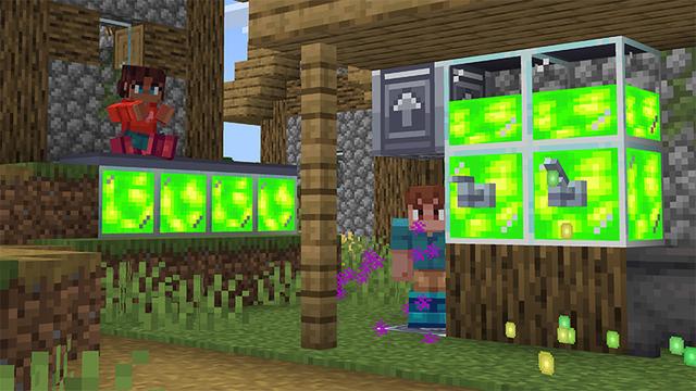 Screenshot of the Minecraft Bedrock Marketplace product Gadgets Add-On created by Block Studios.