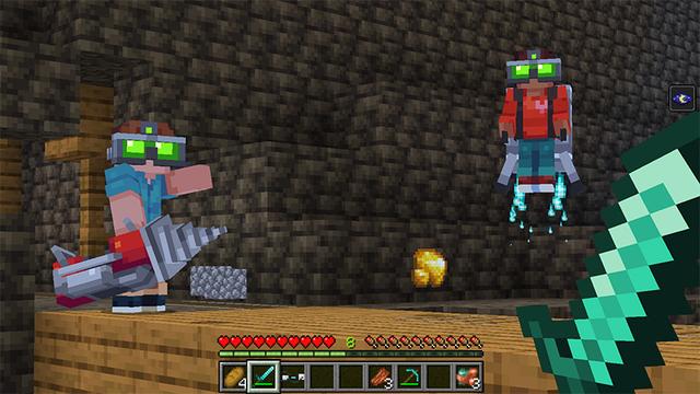 Screenshot of the Minecraft Bedrock Marketplace product Gadgets Add-On created by Block Studios.