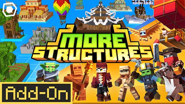 Thumbnail of the Minecraft Bedrock Marketplace product Más Estructuras Add-On created by Block Studios.