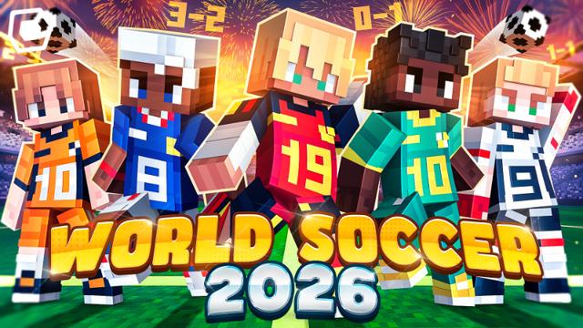 Thumbnail of the Minecraft Bedrock Marketplace product World Soccer 2026 created by Block Studios.