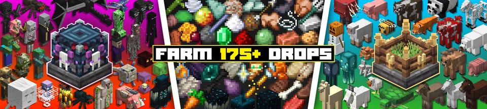 Panorama of the Minecraft Bedrock Marketplace product Mob Pots Add-On created by Blockbytes.