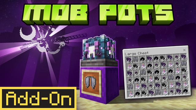 Thumbnail of the Minecraft Bedrock Marketplace product Mob Pots Add-On created by Blockbytes.