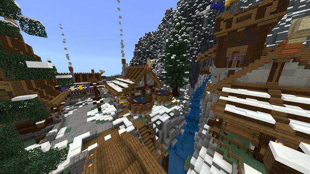 Screenshot of the Minecraft Bedrock Marketplace product Arctic Cliffs created by Blockception.