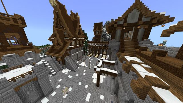 Screenshot of the Minecraft Bedrock Marketplace product Arctic Cliffs created by Blockception.