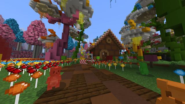 Screenshot of the Minecraft Bedrock Marketplace product Candy Land created by Blockception.