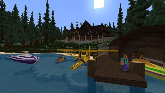 Screenshot of the Minecraft Bedrock Marketplace product Deluxe Furniture: Lakeside created by Blockception.