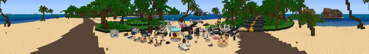 Panorama of the Minecraft Bedrock Marketplace product Deluxe Furniture: Superyacht created by Blockception.