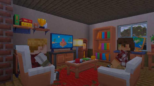 Screenshot of the Minecraft Bedrock Marketplace product Deluxe Furniture Add-On created by Blockception.