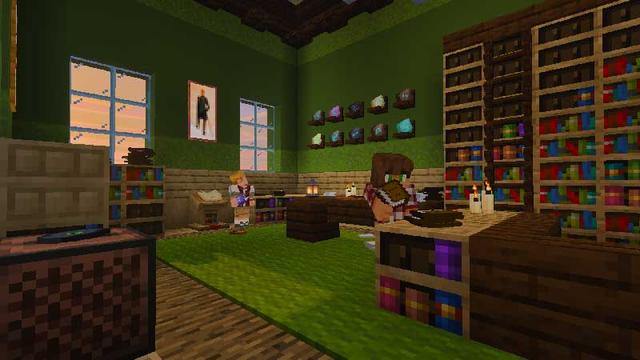 Screenshot of the Minecraft Bedrock Marketplace product Display Stuff Add-On created by Blockception.