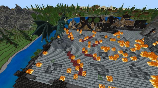 Screenshot of the Minecraft Bedrock Marketplace product Dragon's Tale created by Blockception.