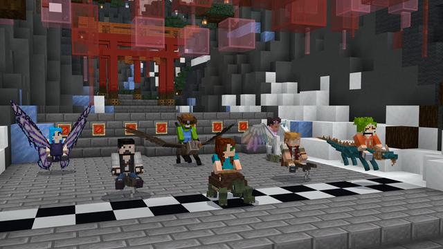 Screenshot of the Minecraft Bedrock Marketplace product Fantasy Racers created by Blockception.