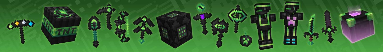 Panorama of the Minecraft Bedrock Marketplace product Hacker Items! created by Blockception.