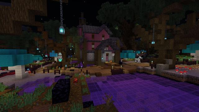 Screenshot of the Minecraft Bedrock Marketplace product Hallow's Grove created by Blockception.