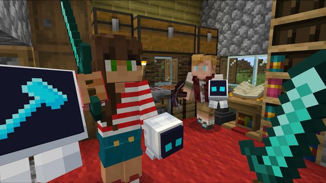 Screenshot of the Minecraft Bedrock Marketplace product Mine Buddy Add-On created by Blockception.