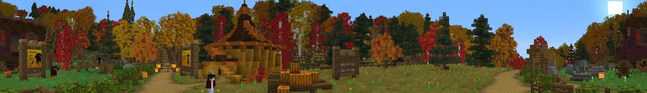 Panorama of the Minecraft Bedrock Marketplace product Minigames of Sleepy Hollow created by Blockception.