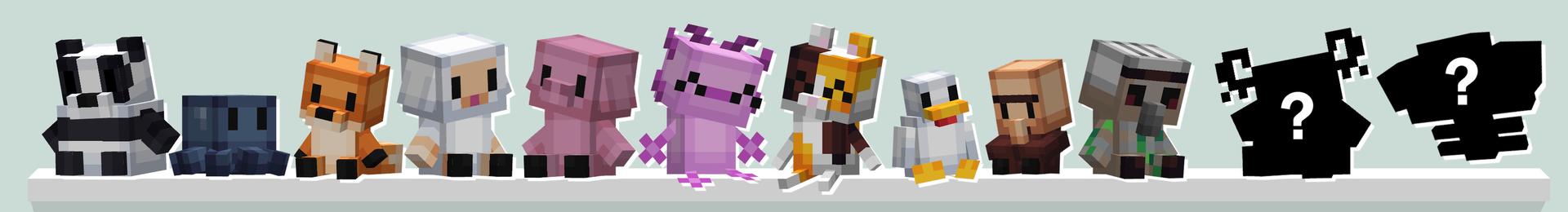Panorama of the Minecraft Bedrock Marketplace product Mob Plushies created by Blockception.