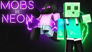 Thumbnail of the Minecraft Bedrock Marketplace product Mobs in Neon created by Blockception.