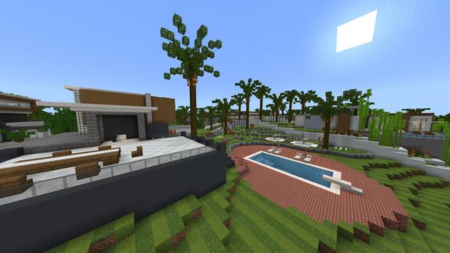 Screenshot of the Minecraft Bedrock Marketplace product Modern Suburb created by Blockception.