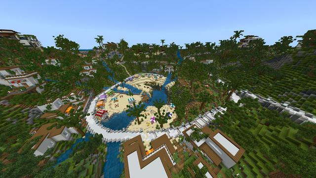 Screenshot of the Minecraft Bedrock Marketplace product Paradise Resort created by Blockception.