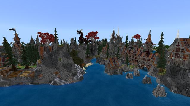Screenshot of the Minecraft Bedrock Marketplace product Redwood Isles created by Blockception.