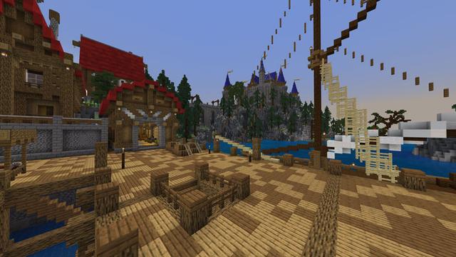 Screenshot of the Minecraft Bedrock Marketplace product Rocky Coast Keep created by Blockception.