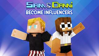 Thumbnail of the Minecraft Bedrock Marketplace product Sam & Danni Become Influencers created by Blockception.