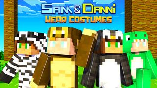 Thumbnail of the Minecraft Bedrock Marketplace product Sam & Danni Wear Costumes created by Blockception.