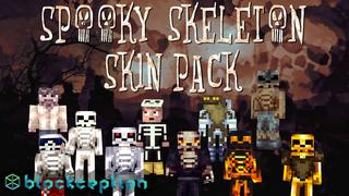Thumbnail of the Minecraft Bedrock Marketplace product Spooky Skeleton Skin Pack created by Blockception.