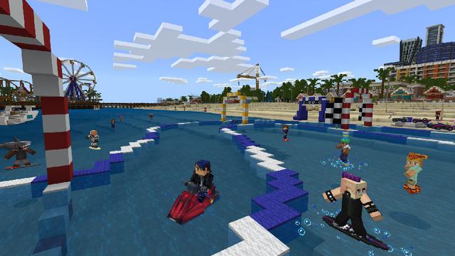 Screenshot of the Minecraft Bedrock Marketplace product Sports Day: Summer City created by Blockception.