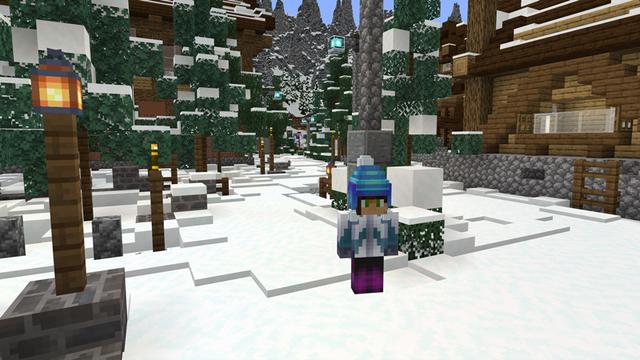 Screenshot of the Minecraft Bedrock Marketplace product Sports Day: Winter Fun created by Blockception.