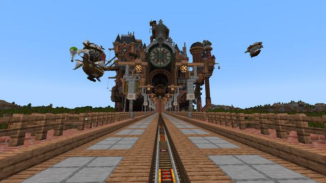 Screenshot of the Minecraft Bedrock Marketplace product Steampunk Castle created by Blockception.