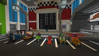 Screenshot of the Minecraft Bedrock Marketplace product Super Racers! created by Blockception.