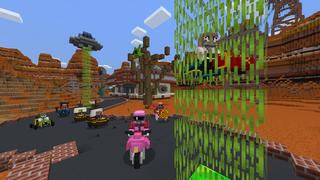 Screenshot of the Minecraft Bedrock Marketplace product Super Racers! created by Blockception.