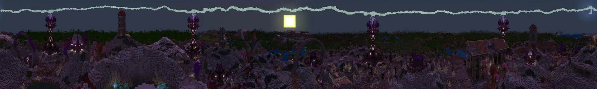 Panorama of the Minecraft Bedrock Marketplace product The Moa'ul Mountain created by Blockception.