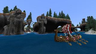 Screenshot of the Minecraft Bedrock Marketplace product Viking Legends created by Blockception.