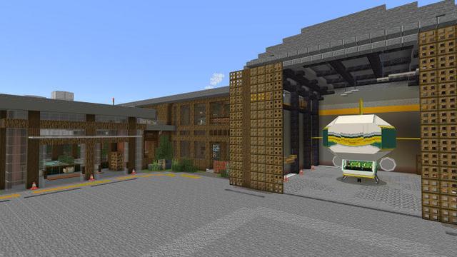 Screenshot of the Minecraft Bedrock Marketplace product Advanced Blimps created by BLOCKLAB Studios.