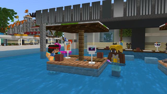 Screenshot of the Minecraft Bedrock Marketplace product Aqua Park created by BLOCKLAB Studios.