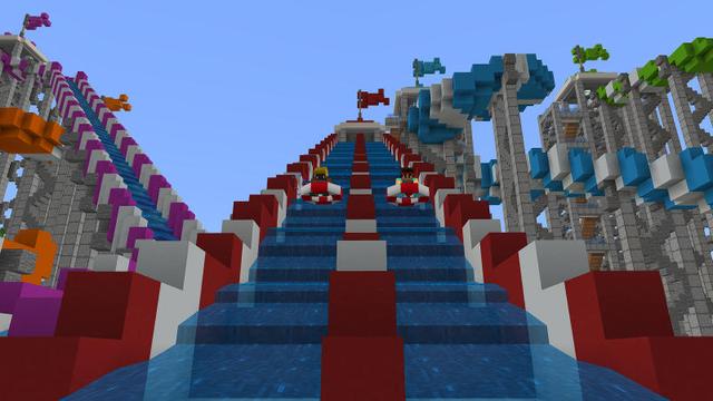 Screenshot of the Minecraft Bedrock Marketplace product Aqua Park created by BLOCKLAB Studios.