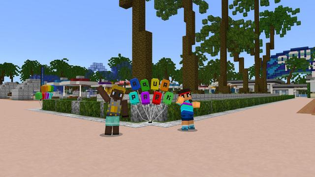 Screenshot of the Minecraft Bedrock Marketplace product Aqua Park created by BLOCKLAB Studios.