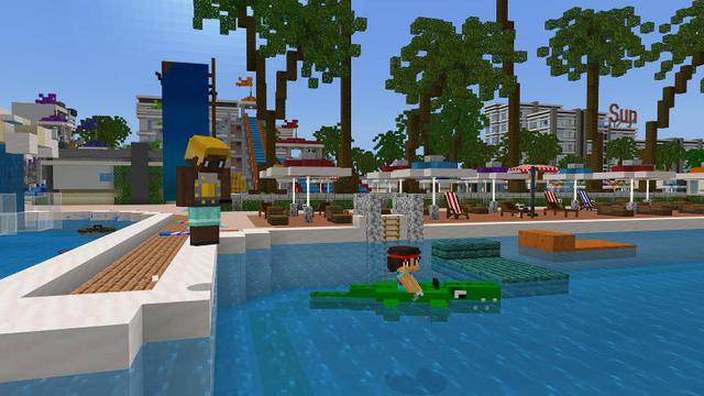 Screenshot of the Minecraft Bedrock Marketplace product Aqua Park created by BLOCKLAB Studios.