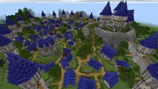 Screenshot of the Minecraft Bedrock Marketplace product Azure City created by BLOCKLAB Studios.