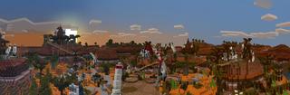 Panorama of the Minecraft Bedrock Marketplace product Badlands Village created by BLOCKLAB Studios.
