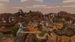 Screenshot of the Minecraft Bedrock Marketplace product Badlands Village created by BLOCKLAB Studios.